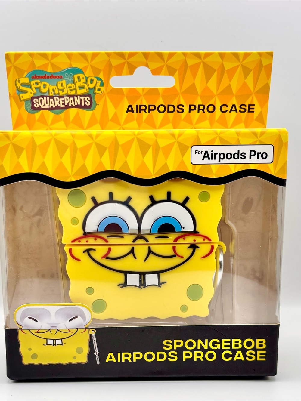 SpongeBob SquarePants Yellow AirPods Pro Case with Face Design